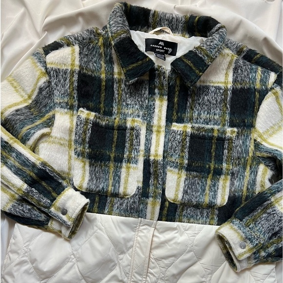 NWT Andrew Marc Sport Plaid Shacket - Picture 2 of 7